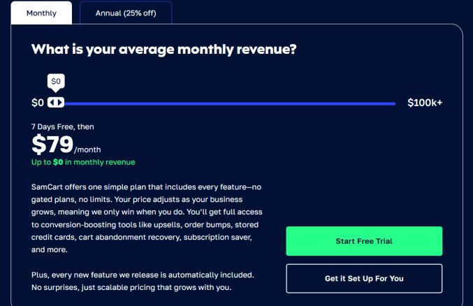 Samcart new pricing update