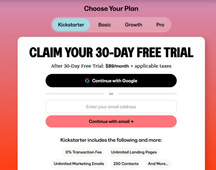 kajabi 30 day free trial 2025