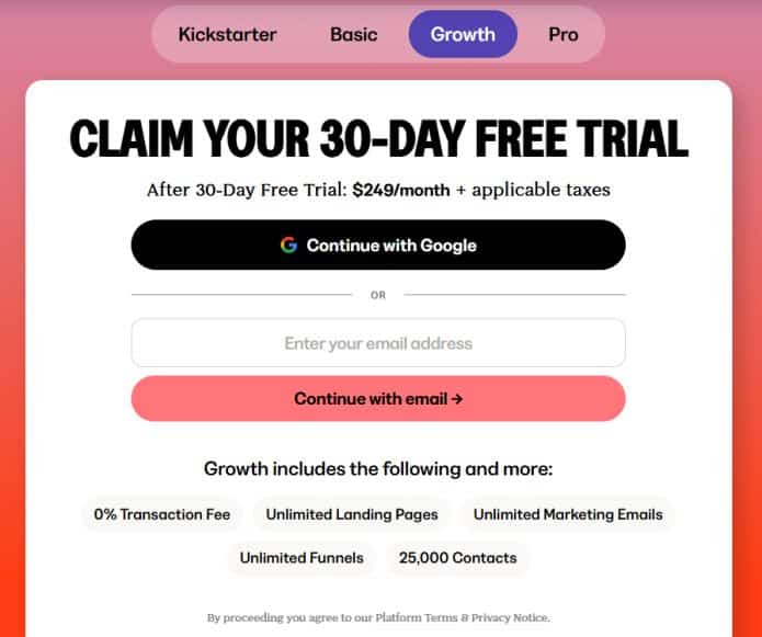 kajabi growth plan
