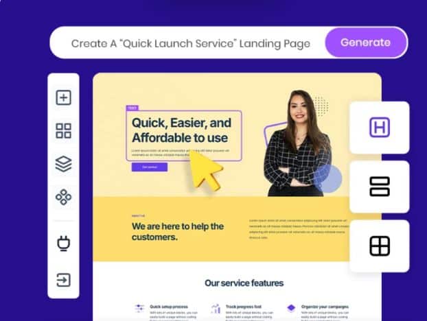AI landing page builder