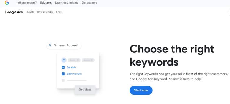 google keyword planner