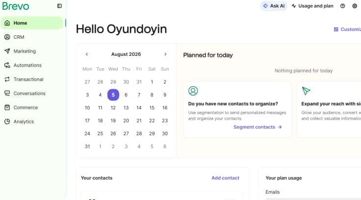 brevo AI email marketing tool