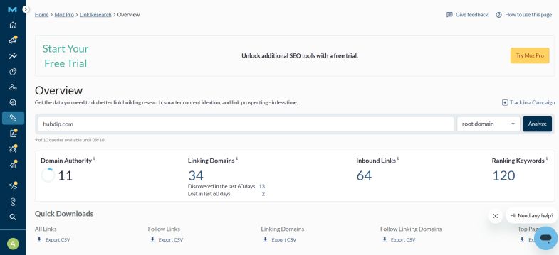 moz backlinks