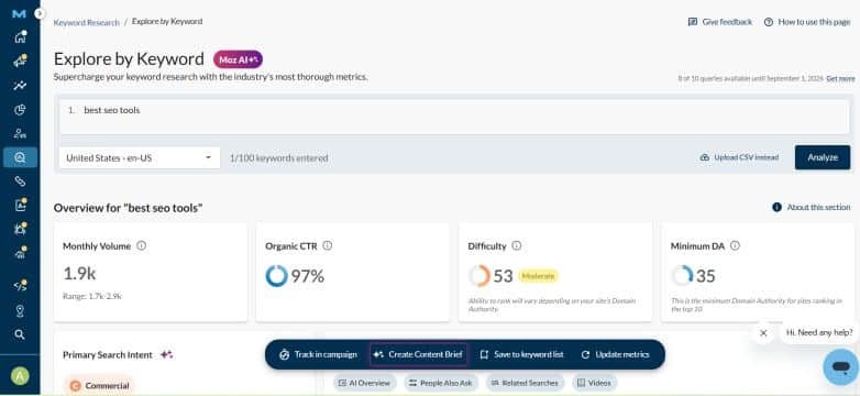 moz keyword research